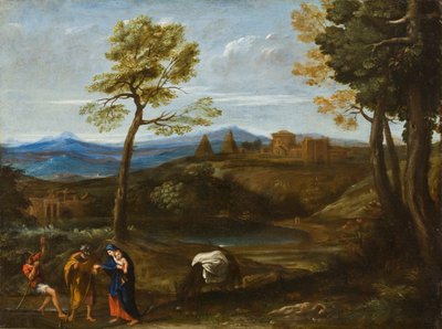 Paesaggio con la fuga in Egitto, c.1605 da Domenichino